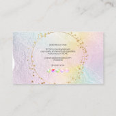 PixDezinesシンプル赤面ブラシStrokeCotton Candy  名刺 (裏面)