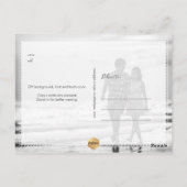 PixDezinesシンプル金ゴールドエレガントLuxeスクリプト ポストカード (裏面)