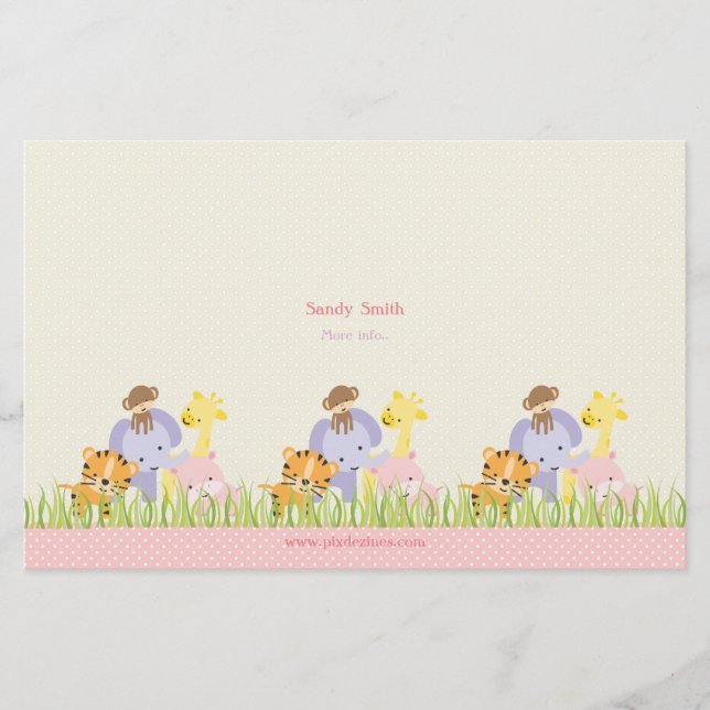 PixDezinesジャングルのおもしろいデー気に3つのリーフレット (正面)