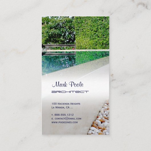 PixDezinesスイミングプール/diyテンプレート 名刺 (裏面)