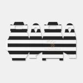 PixDezinesスイートハニカム |黒+白のストライプ フェイバーボックス (折り畳みなし)