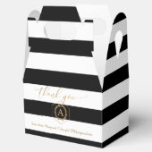 PixDezinesスイートハニカム |黒+白のストライプ フェイバーボックス (オープン)