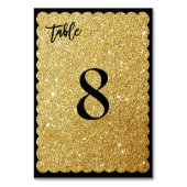 PixDezinesスキャロプフェイク金ゴールド/グリッター/テーブル番号 テーブルナンバー (正面)