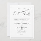 PixDezinesスクリエレガントプト、婚約パーティ 招待状 (正面)