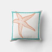 PixDezinesスターフィッシュ/DIYトリム+背景色 クッション (裏面)