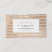 PixDezinesストライプの/ピンクフェイクのシャンパンフォイル 名刺 (裏面)