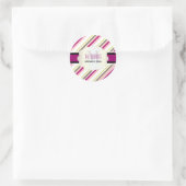 PixDezinesストライプカラー/クリスマス/DIYカラー ラウンドシール (バッグ)