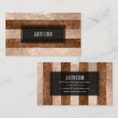 PixDezinesストライプ製フェイク品/箔/シャンパン 名刺 (正面/裏面)