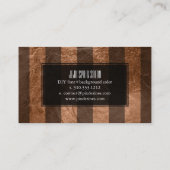 PixDezinesストライプ/黒/銅フェイク箔 名刺 (裏面)