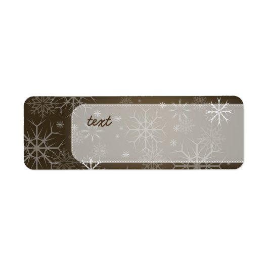 PixDezinesスノーフレークホワイト+モカ ラベル (正面)