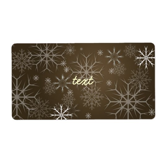 PixDezinesスノーフレークホワイト+モカ ラベル (正面)