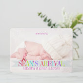 PixDezinesスノーフレーク写真誕生のお知らせ/DIY シーズンカード (スタンド正面)