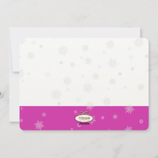 PixDezinesスノーフレーク写真誕生のお知らせ/DIY シーズンカード (裏面)