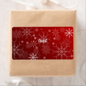 PixDezinesスノーフレーク白+赤 ラベル (インサイチュ)