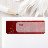 PixDezinesスノーフレーク白+赤 ラベル (インサイチュ)