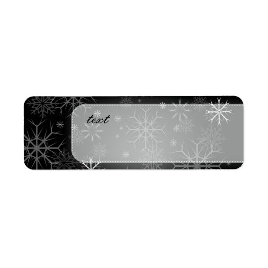 PixDezinesスノーフレーク白+黒 ラベル (正面)