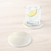 PixDezinesスノーフレーク、カスタム背景 コースター (側面)