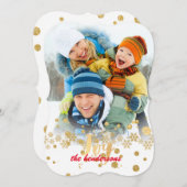 PixDezinesスノーフレーク/ホリデーカード シーズンカード (正面/裏面)