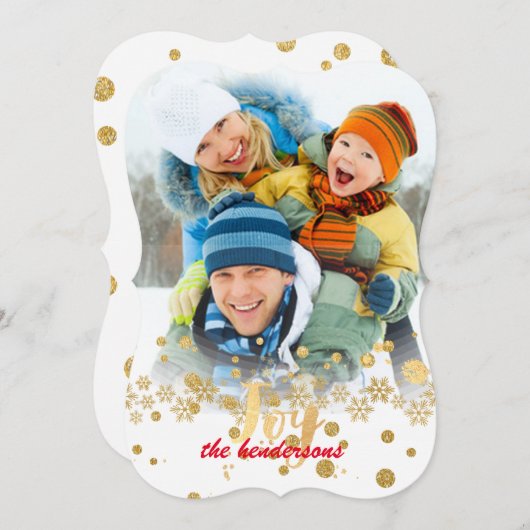 PixDezinesスノーフレーク/ホリデーカード シーズンカード (正面/裏面)