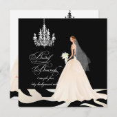 PixDezinesゼブラブライダルブランチ/DIY大事な行事+色 招待状 (正面/裏面)