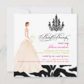 PixDezinesゼブラブライダルブランチ/DIY大事な行事+色 招待状 (裏面)