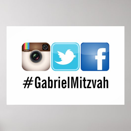 PixDezinesソーシャルハッシュタグ ポスター (正面)