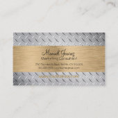 PixDezinesダイアモン切断鋼プレート/ダイフォント 名刺 (裏面)