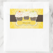 PixDezinesダイカラー、レモンズエストカップケーキ 長方形シール (バッグ)