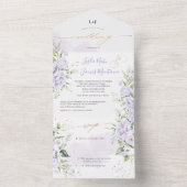 PixDezinesダスティエレガントパープルバラ オールインワン招待状 (内側)