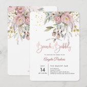 PixDezinesダスティバラユーカリプトゥスブランチ+バブリー 招待状 (正面/裏面)