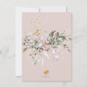 PixDezinesダスティピンクガムユーカリブライダルシャワー 招待状 (裏面)