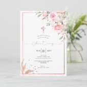 PixDezinesダスティピンクロセス《キリスト教》洗礼式や命名式 招待状 (スタンド正面)