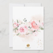 PixDezinesダスティピンクロセス《キリスト教》洗礼式や命名式 招待状 (裏面)