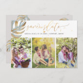 PixDezinesダスティブルーモンステラフェイクメタリック セーブザデート (正面/裏面)