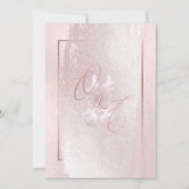 PixDezinesダブルハピネス、赤面ピンク 招待状 (裏面)