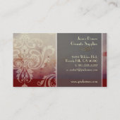 PixDezinesダマスク壁紙 名刺 (裏面)