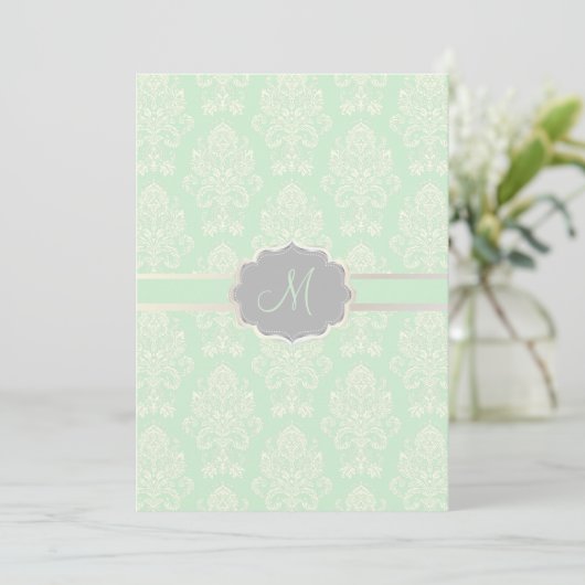 PixDezinesダマビクトリアンスク/シーフォーム/DIYカラー 招待状 (スタンド正面)