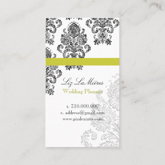 PixDezinesダマビクトリアンスク/DIYカラー 名刺 (裏面)