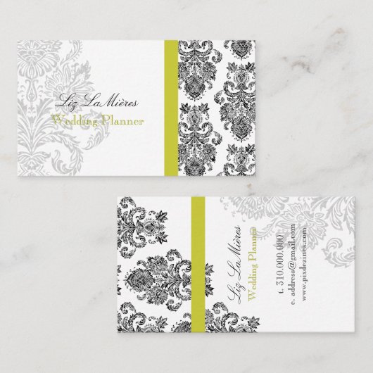 PixDezinesダマビクトリアンスク/DIYカラー 名刺 (正面/裏面)