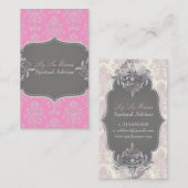 PixDezinesダマビクトリアンスク/DIY背景色 名刺 (正面/裏面)