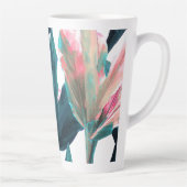 PixDezinesダークティール(緑がかった色)+ピンクティ葉ズ カフェラテマグ (右)