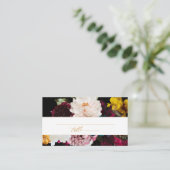 PixDezinesダークムーディフラワーズブライダルシャワー プレイスカード (スタンド正面)