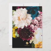 PixDezinesダークムーディフラワーズブライダルシャワー 招待状 (裏面)