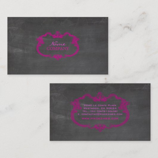 PixDezinesチャルクボード+ウィムシーフレーム 名刺 (正面/裏面)