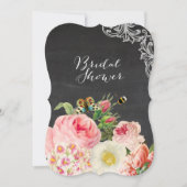 PixDezinesチャルクボード/バラ/ブライダルショー 招待状 (正面)