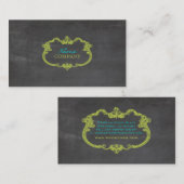 PixDezinesチャルクボード+フレお洒落ーム 名刺 (正面/裏面)