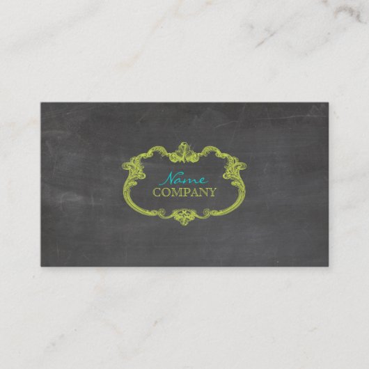 PixDezinesチャルクボード+フレお洒落ーム 名刺 (正面)