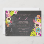 PixDezinesチャルクボード+フローラ目盛り 招待状 (裏面)