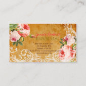 PixDezinesチャルクボード+ヴィンテージバラ 名刺 (裏面)