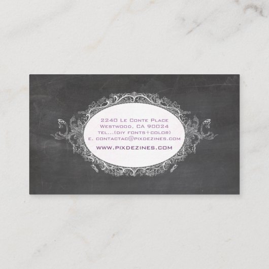 PixDezinesチャルクボード+rocoフレーム 名刺 (裏面)